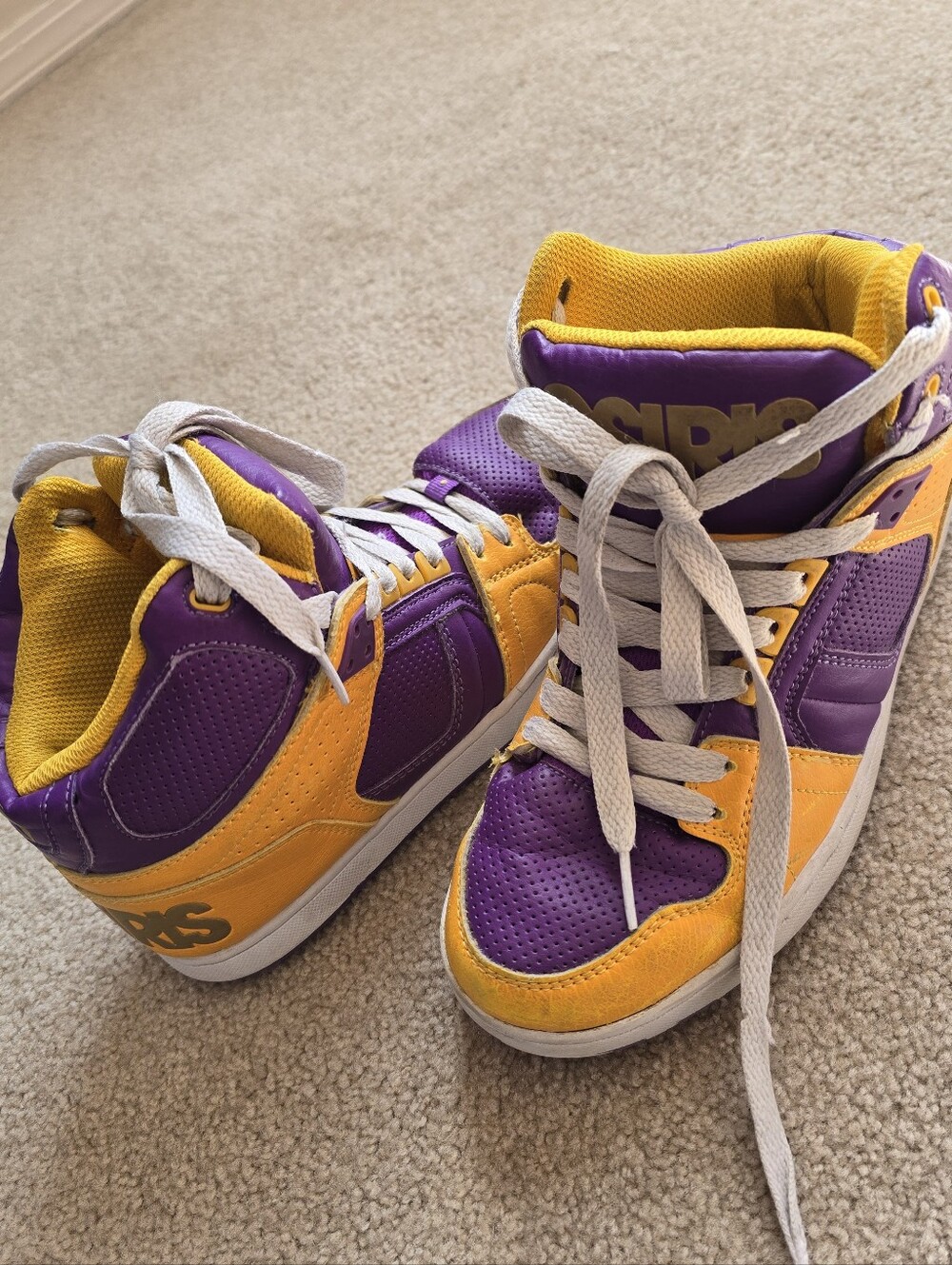 Osiris NYC 83 CLK 1343 2805 Mens Size 6 Purple Skate Inspired Sneakers Shoes